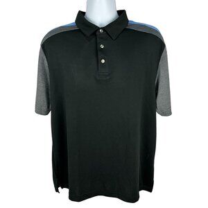 Ben Hogan Performance Polo Shirt Size L Black & Gray Polyester Mens Golf Apparel